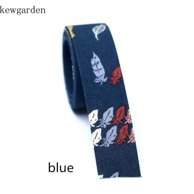Kewgarden 25 мм 2 5 см печатные листья хлопчатобумажные многослойные тканевые ленты DIY