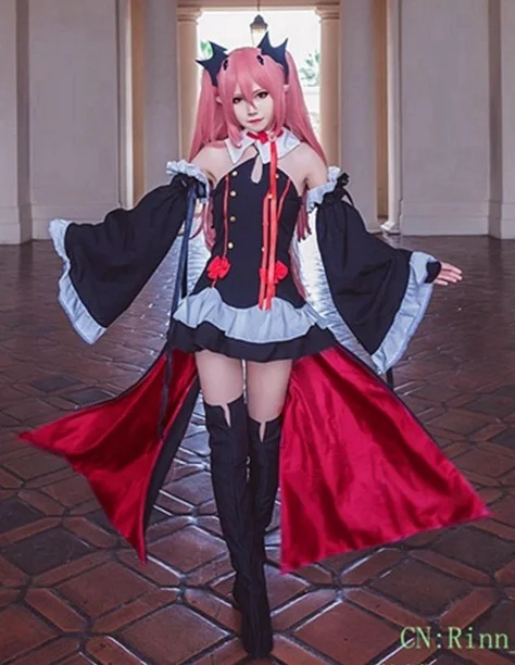 Горячее аниме Owari no Seraph (Seraph of the End: Вампирское Царство) Krul Tepes Косплей Костюм