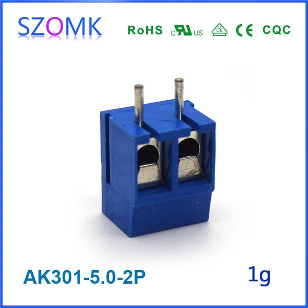 20 шт./лот соединитель для клемм с проволочным кольцом шаг 5 0 мм и 2 контактный