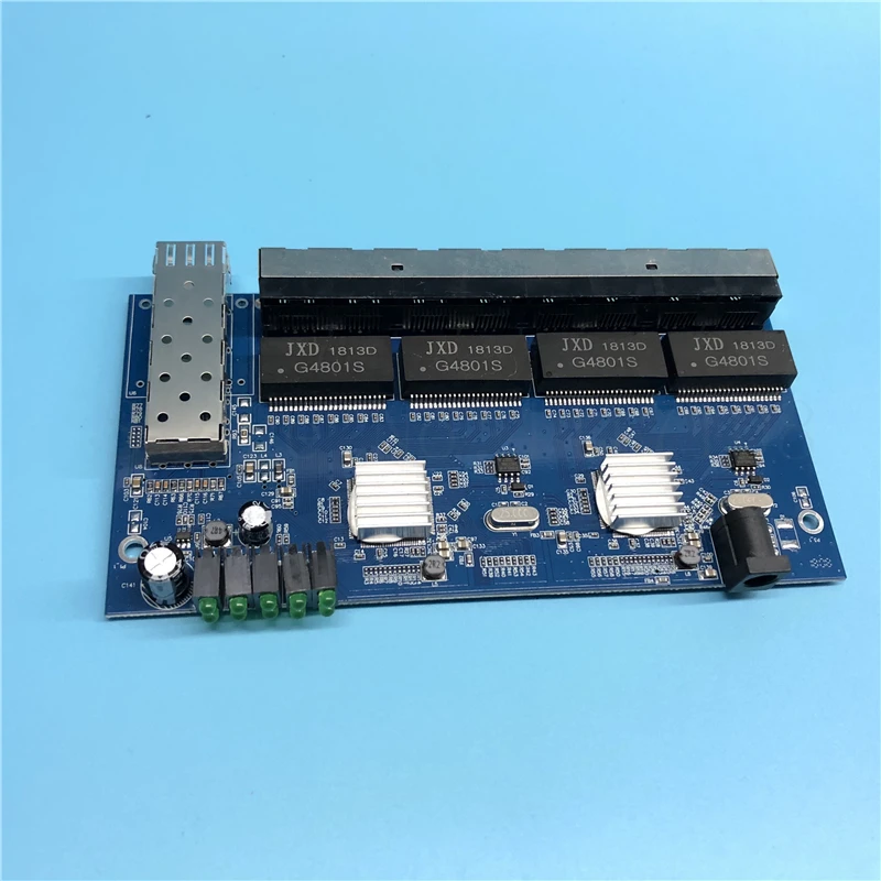1SFP8E 10/100/1000M Gigabit Ethernet switch Fiber Optical Media Converter 8*RJ45 1*SFP fiber Port PCBA Board | Мобильные телефоны и