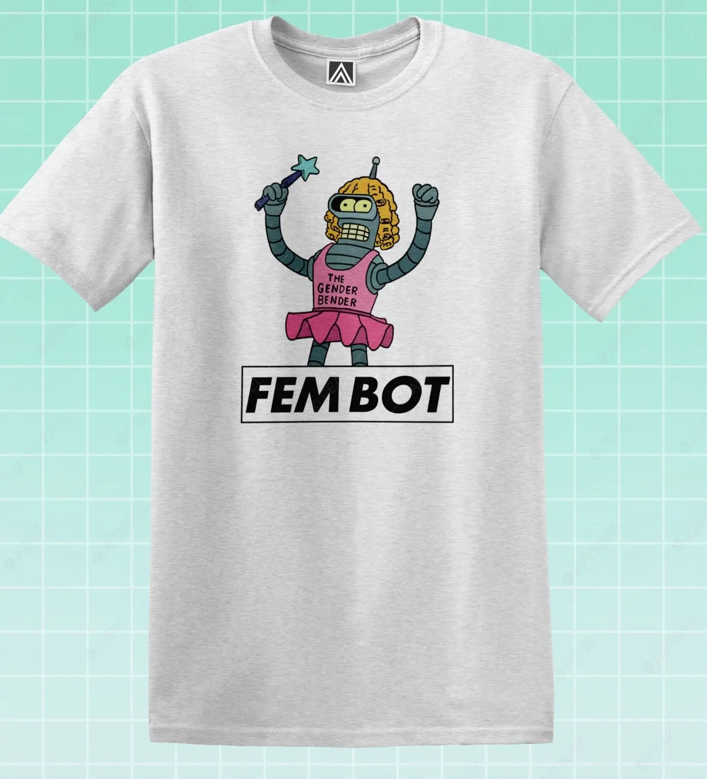 Fem Bot футболка снизу Гей ЛГБТ Pride Funny Tee Gee Gaymer Queen Bitch Dom Top 2018 Забавные футболки 100%