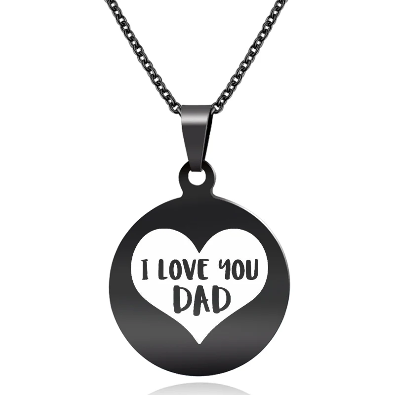 Ожерелья из нержавеющей стали с надписью I Love You Dad's Day ювелирные изделия