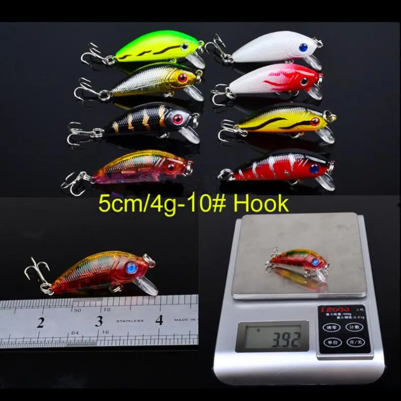 

53/lot Mixed Tackle 7 Models Assorted Fishing Lures Minnow Lure Crank Bait
