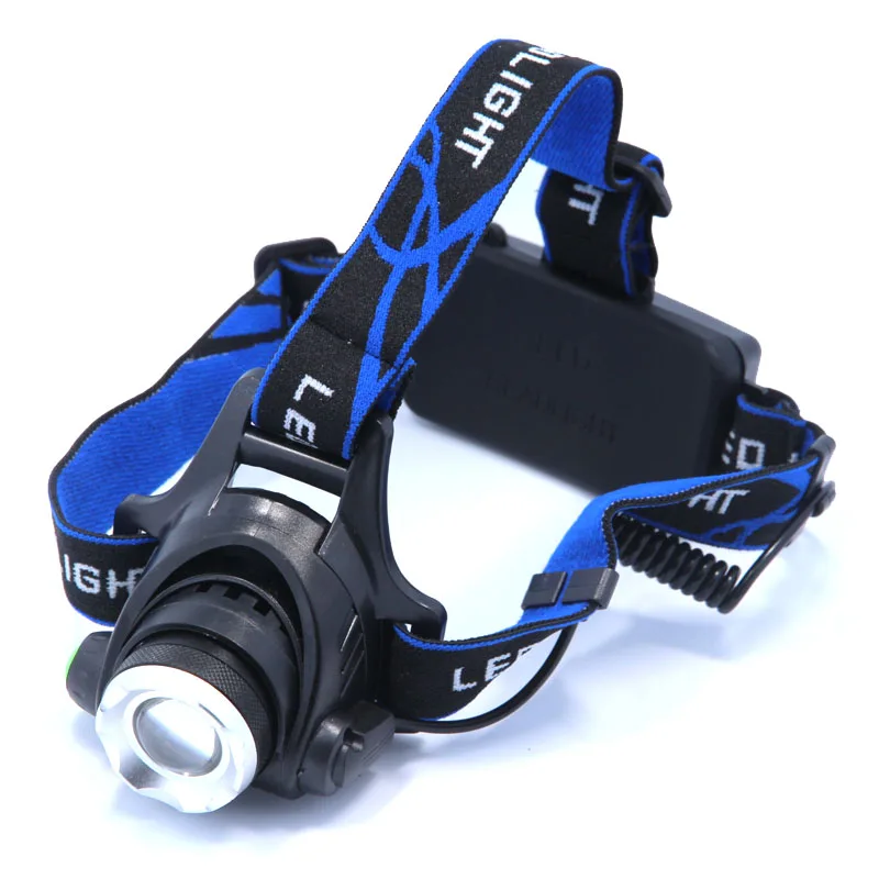 Налобный фонарь T6 светодиодный перезаряжаемый с увеличением + 2 аккумулятора 18650