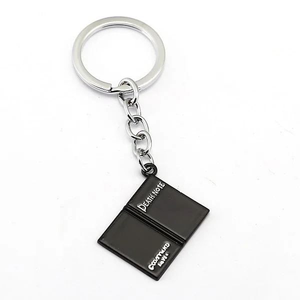 Japanese Anime keychains Death Note Lettering Black Notebook Keychain cosplay Theme Party Memorial Decoration Gifts keyring