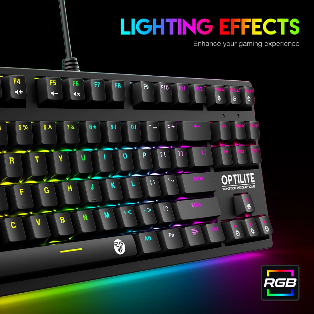 Игровая клавиатура Fantech MK872 RGB светодиодный черный/синий механическая