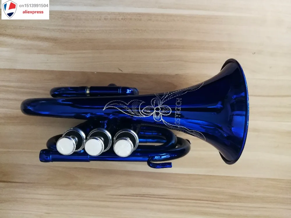 Частный и пользовательский Карманный Труба синий лакированный + латунь