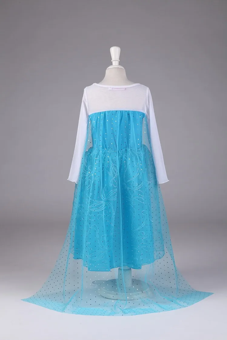 Платье Эльзы платье принцессы для девочек вечернее с вышивкой и блестками костюм