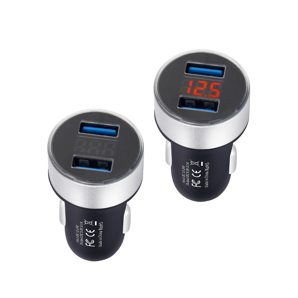 Двойной USB 12V 24V 3.1A мобильный телефон автомобиля Зарядное устройство адаптер