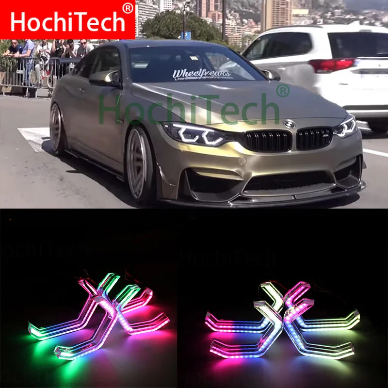 RGBW многоцветный знакованный стиль M4 кристалл глаза ангела Набор Дневной свет DRL