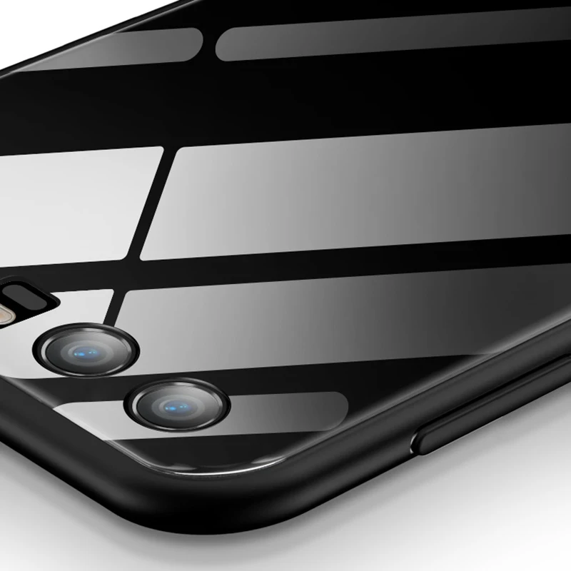 Простой чехол для Huawei Honor 10 из закаленного стекла Honoe 8 Lite Silm Мягкий защитный