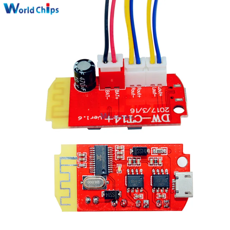 DC 3.7V 5V 3W Digital Audio Amplifier Board Double Dual Plate DIY Bluetooth Speaker Modification Sound Music Module Micro USB