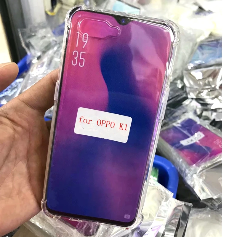 

10pcs Air Cushion Case for OPPO K1 Ultra Clear Transparent Soft TPU Back Cover