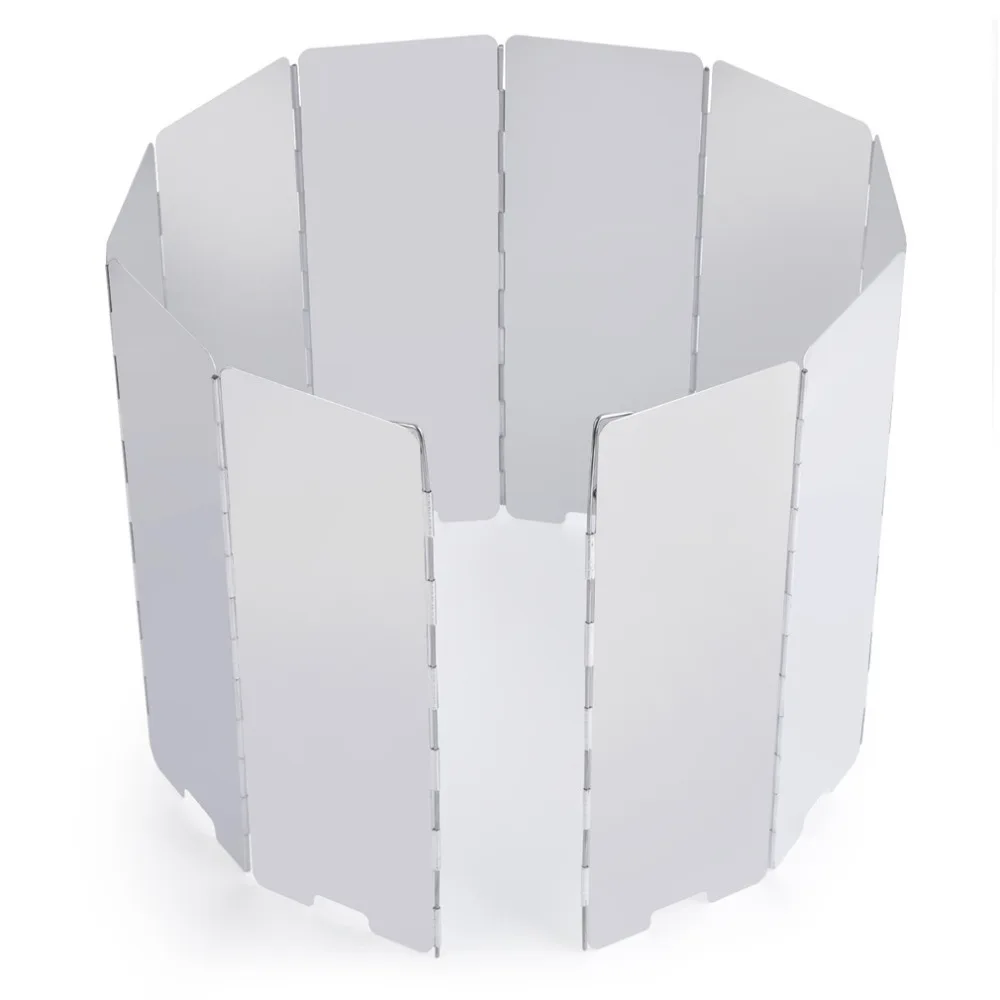 10 пластинчатая Складная печь лобовое стекло для кемпинга приготовления пищи