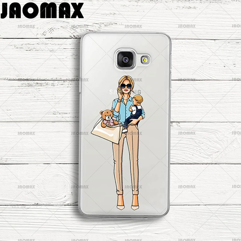 Jaomax милый ребенок женщина блонд девушка с мальчик чехол для Samsung Galaxy S8 S7 S6 S5 Edge Plus