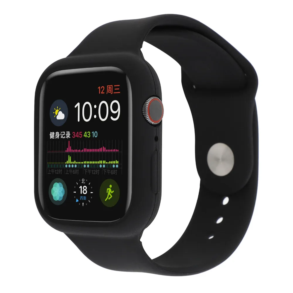 Силиконовый ремешок и защитный чехол для Apple Watch 42 мм 38 40 44 ремешки наружных