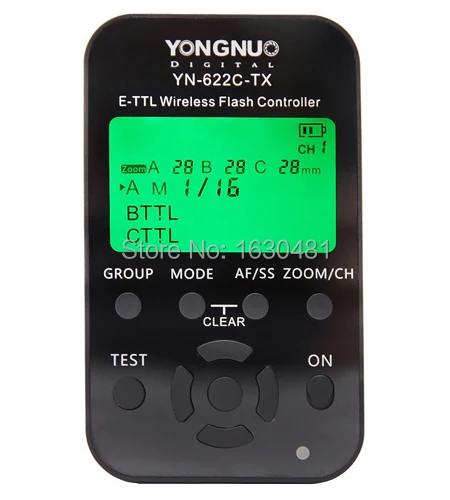 Yongnuo YN-622C YN 622C TX lcd Беспроводной ttl приемник вспышки приемопередатчик 1/8000 s