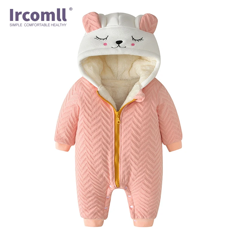Ircomll Одежда для новорожденных Осень/Зима однотонный милый кот с капюшоном