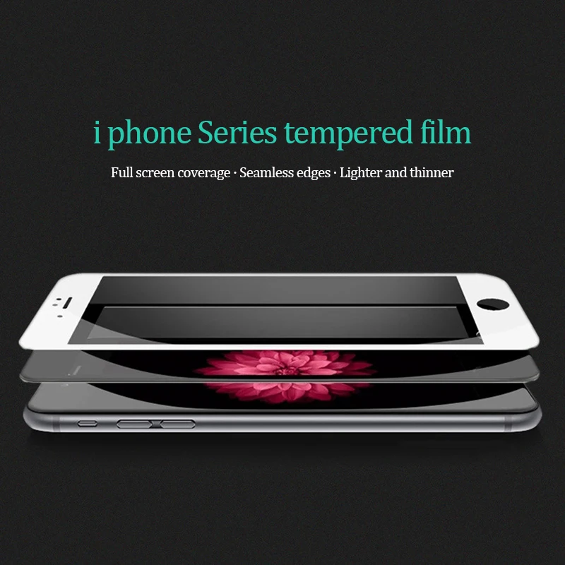 9H полное покрытие закаленное стекло для iPhone X 6 6S 8 7 Plus Полный экран протектор Защитная пленка для iPhone XS Max XR 6 7 8 стекло
