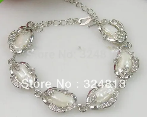 Free Shipping Beautiful genuine white biwa pearl bracelet | Украшения и аксессуары