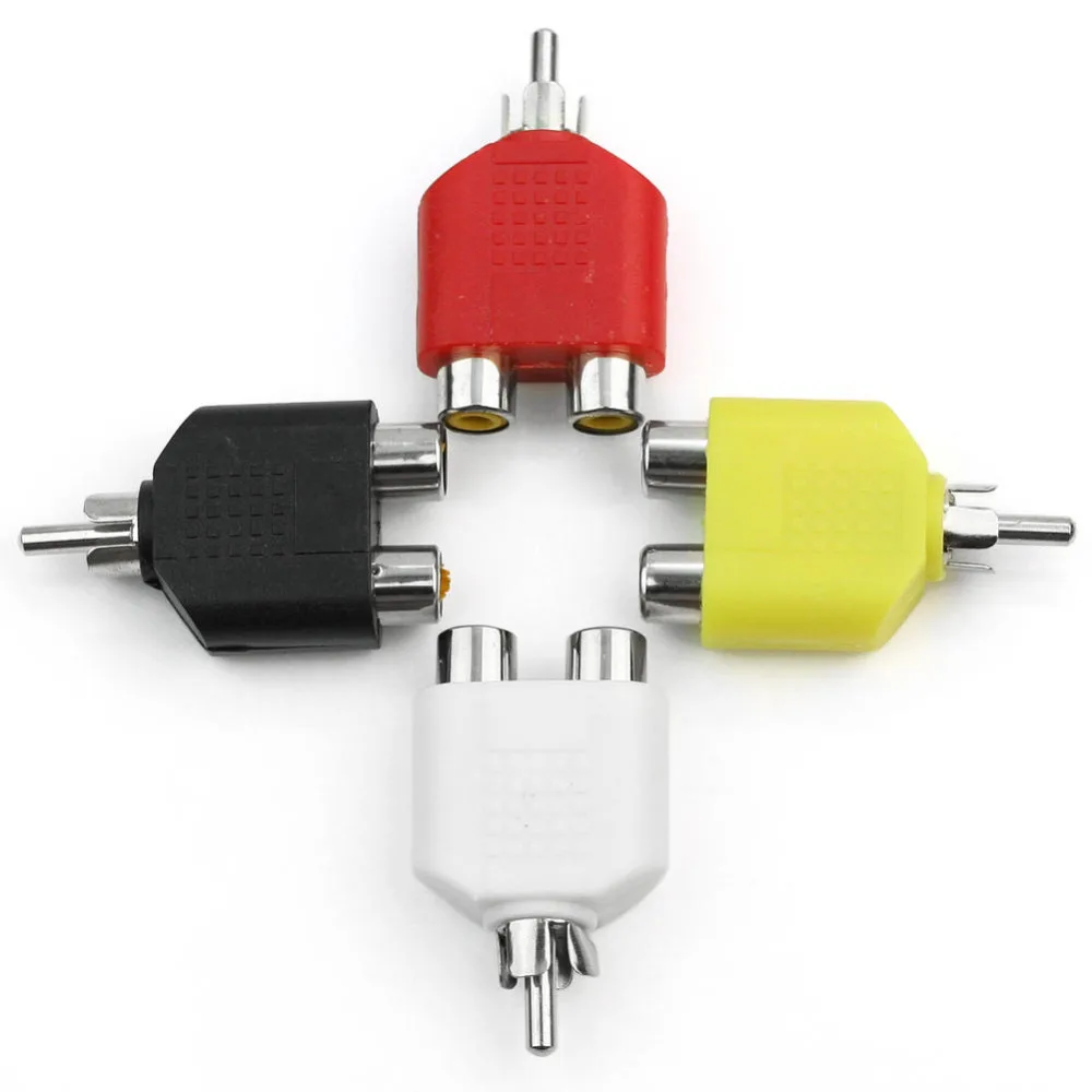 Переходник разветвитель для аудио и видеокабеля 1 штекер 2 гнезда|male connector|male female