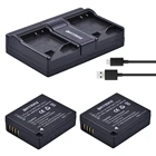 Аккумуляторная батарея Batmax 2 шт., двойное USB-зарядное устройство для смартфонов Panasonic LUMIX GF5 GF6 GX7 LX100 GX80 GX85