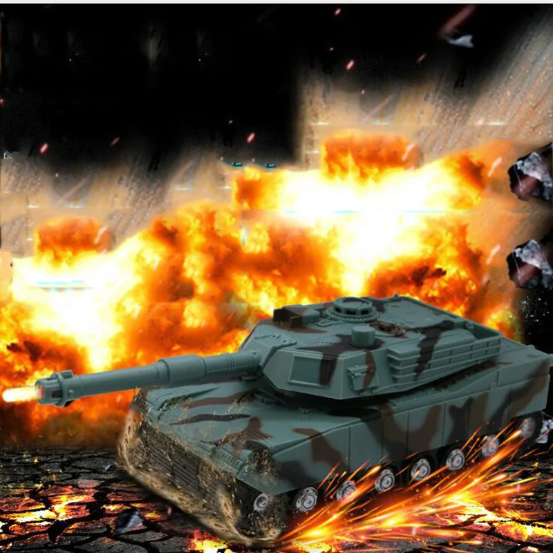 Four-Way Remote Control Tank Simulation Military Model Wireless Electric Car Light Music Children's Toy Gft | Игрушки и хобби