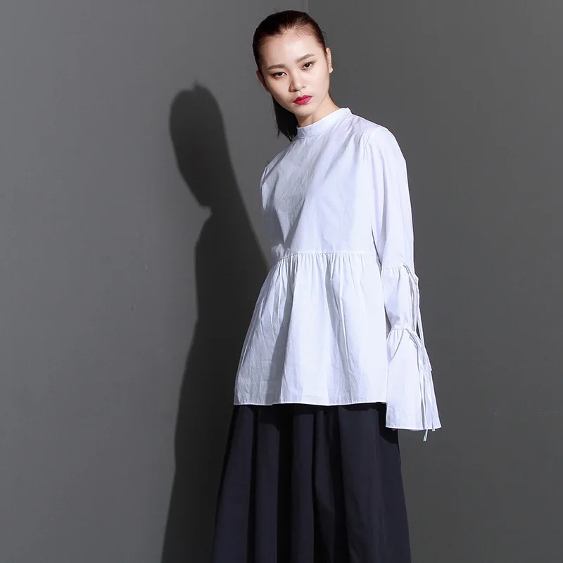 Женская футболка с длинными рукавами CHICEVER черная Повседневная Свободная пуловер