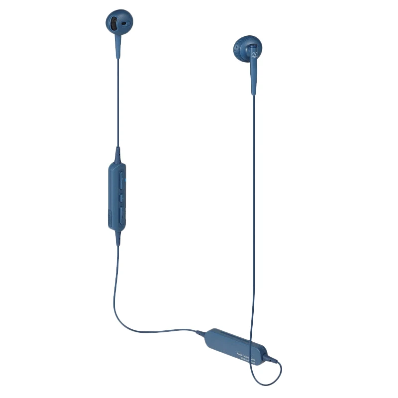 blue Оригинальная аудиотехника ATH-C200BT Bluetooth наушники Беспроводные спортивные полуушные Fllat голова шеи Висячие Наушники - Цвет: blue