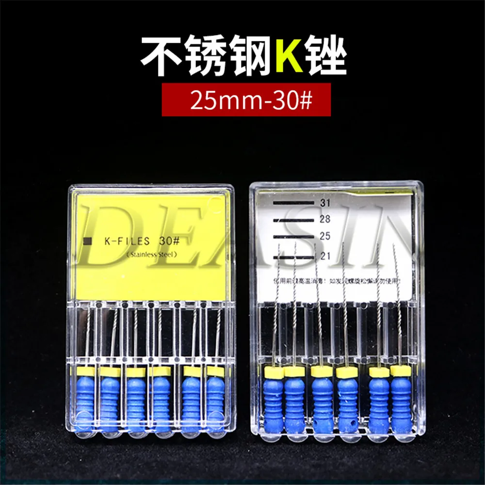 Endodontic Root Canal K Files (Hand Use) Dental K-File 25mm #06#08#10#15#20#25-40 files Instruments Dentist Tools | Красота и