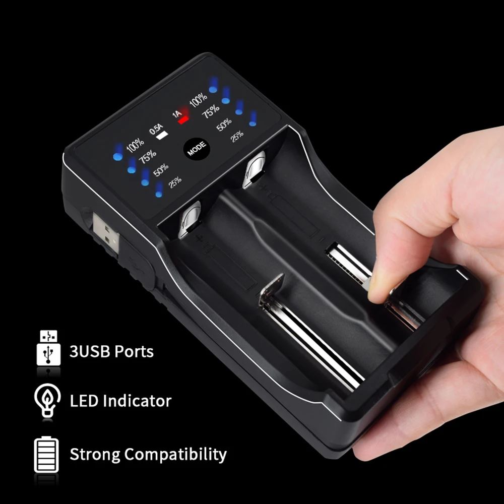 Умное зарядное устройство PALO USB 18650 с функцией внешнего аккумулятора для NIMH/NICD A AA