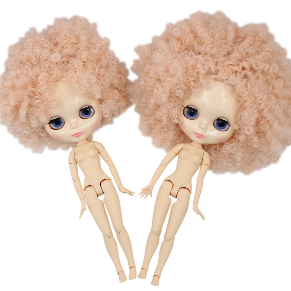 Ледяной DBS Blyth кукла 1/6 bjd белая кожа тела афро бледно розовые волосы 30 см игрушка