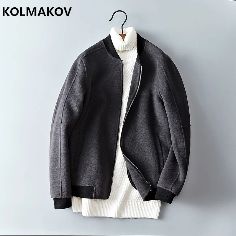 Новинка 2018 двухсторонняя Мужская кашемировая куртка верхняя одежда