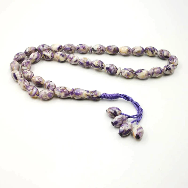 Натуральная фиолетовая оболочка Tasbih подарок Рамадан изящные четки