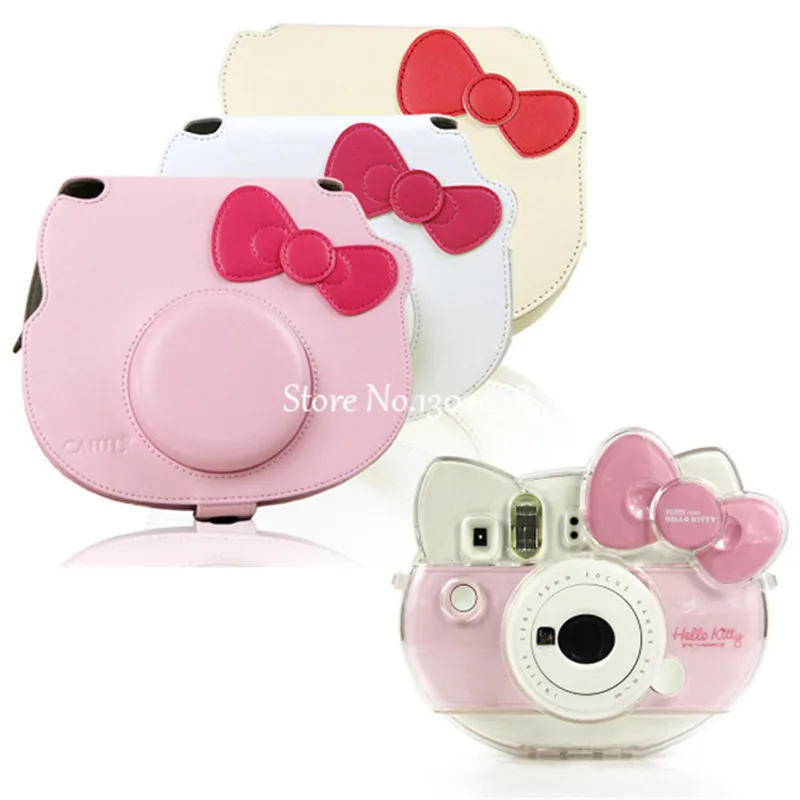 Чехол для камеры Fujifilm Instax Mini Kitty прозрачный чехол из искусственной кожи с