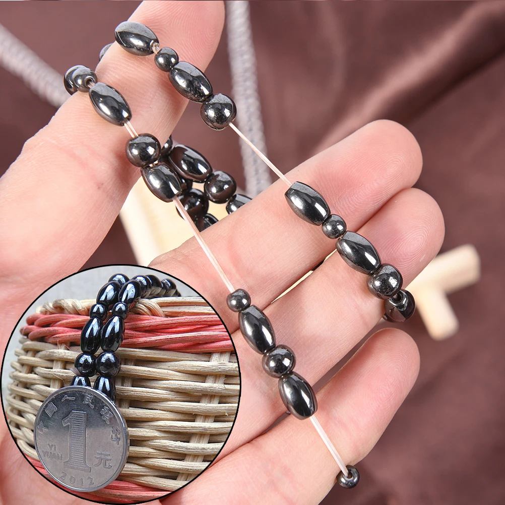Новый винтажный черный магнитный терапевтический браслет с бусинами цепочка для