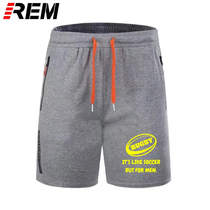 REM короткие штаны забавные с принтом для мужчин брендовая одежда хлопок коротким