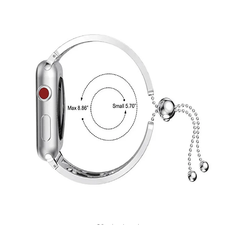 Женский ремешок для часов Apple watch band 38 мм 42 мм 40 мм 44 мм, браслет из нержавеющей стали для ремешок для часов аpple iWatch Series 4 3 2 1
