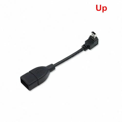 Вверх и вниз под углом 90 градусов мини USB Тип B к разъему OTG кабель 10 см 25 0 1 м для