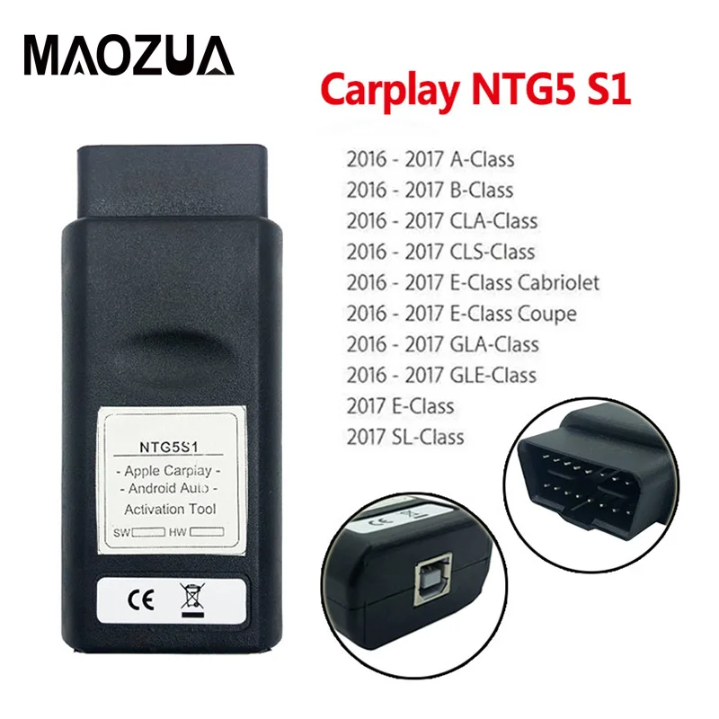 

Автомобильный активатор Maozua для Benz NTG5 S1 NTG5S1 Carplay и Android, Инструмент OBD для Iphone5/6/7 без ограничений