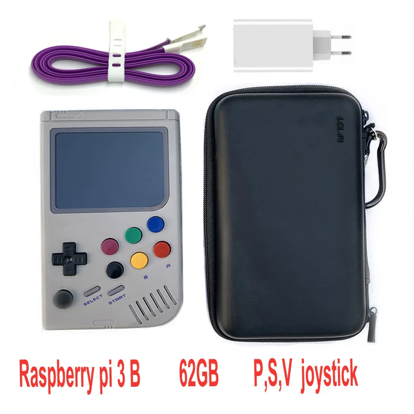 Grayish white 3b LCL PI Ретро Raspberry pi 3 A+/B+ видео игровая консоль LCL-Pi Boy 3,5 дюймов ips встроенный более 5200/11000 игр - Цвет: Grayish white 3b