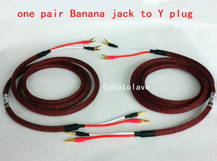 1 паре высокого качества Динамик кабель с вилкой типа банан к Лопата Разъем для