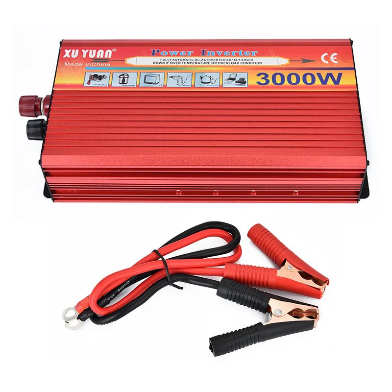 Портативный автомобильный инвертор постоянного тока 12 В в переменный ток 220 3000 Вт