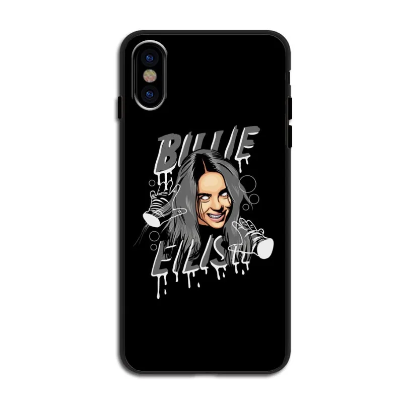 TPU Billie eilish rainbow blohsh глаза океана, мягкие силиконовые черные ТПУ чехлы для телефонов, чехол для iPhone 11 Pro Max 5S 7 8Plus XS XR XS MAX - Цвет: TPU