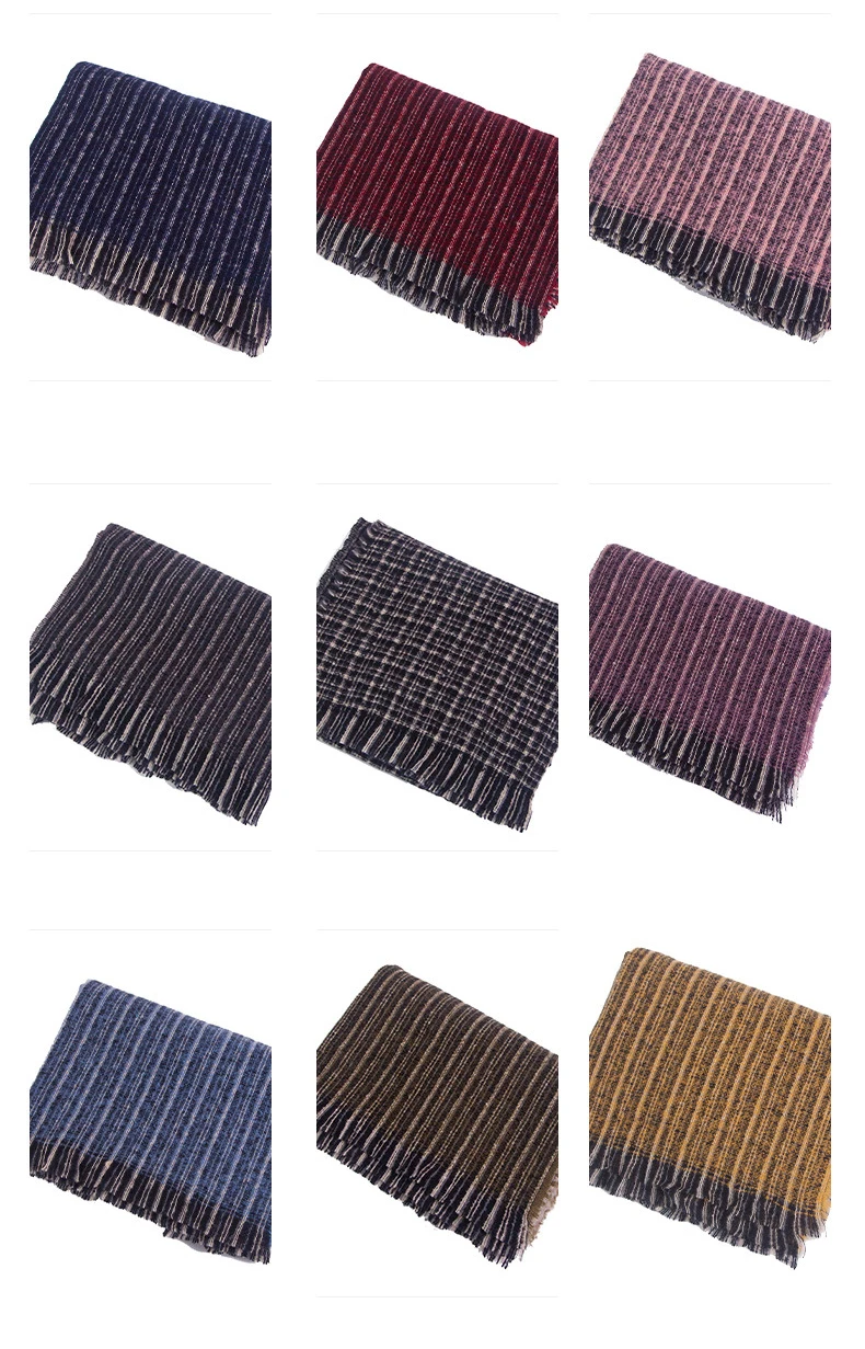 

SELLWORLD 2019 Celebrity Big Brand 9 styles colorful striped Women Winter Scarf Long Size Warm Fashion Scarves & Wraps