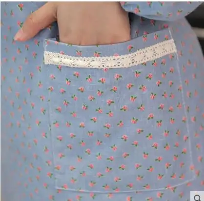 Cotton and linen anti-fouling apron kitchen oil-proof cooking belly waist Household simple adult sleeveless hanging neck gown |