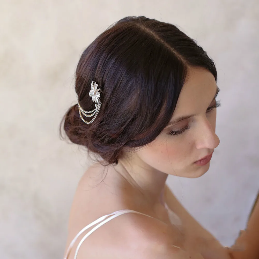 Свадебный головной убор Le Liin Bride Стразы волнистая цепочка свадебный