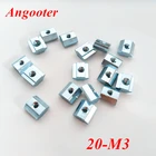 500 шт. 20-M3 T скользящая гайка T-track молоток скользящая гайка M3 квадратная блочная гайка для серии 2020 алюминиевый профиль крепежный разъем