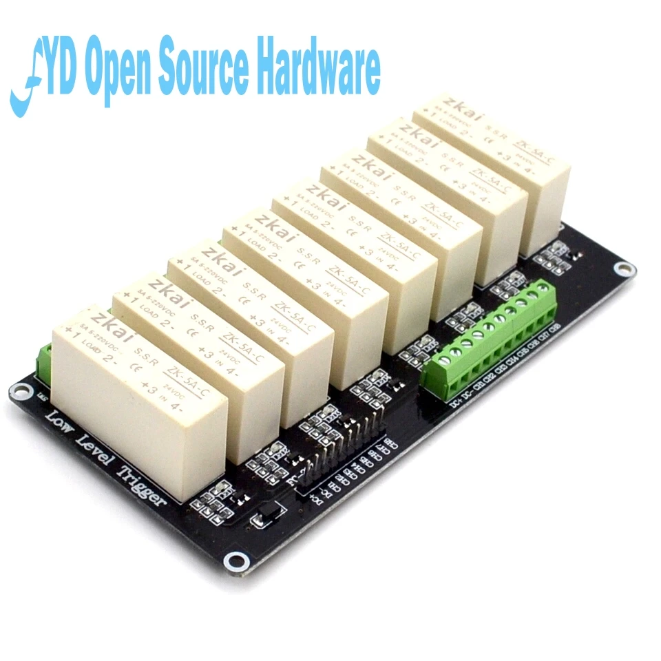 Модуль твердотельного реле 8 каналов 5 А высокоуровневый триггер управление