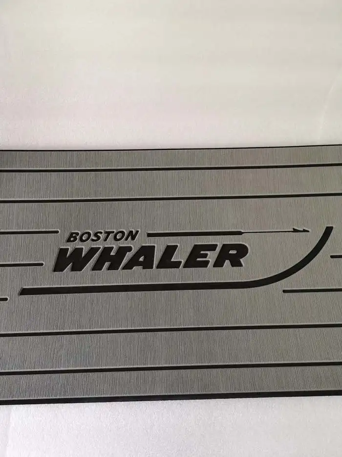 Лодка руля станция Pad EVA серый Тиковый настил с логотипом Бостон Whaler 406 мм x 991 13 16